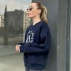 Sweatshirt | cksisters Losangeles Besticktes Marineblaues Sweatshirt