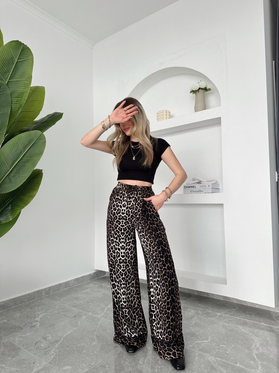 Hose | cksisters Leopar Desenli Palazzo Pantolon