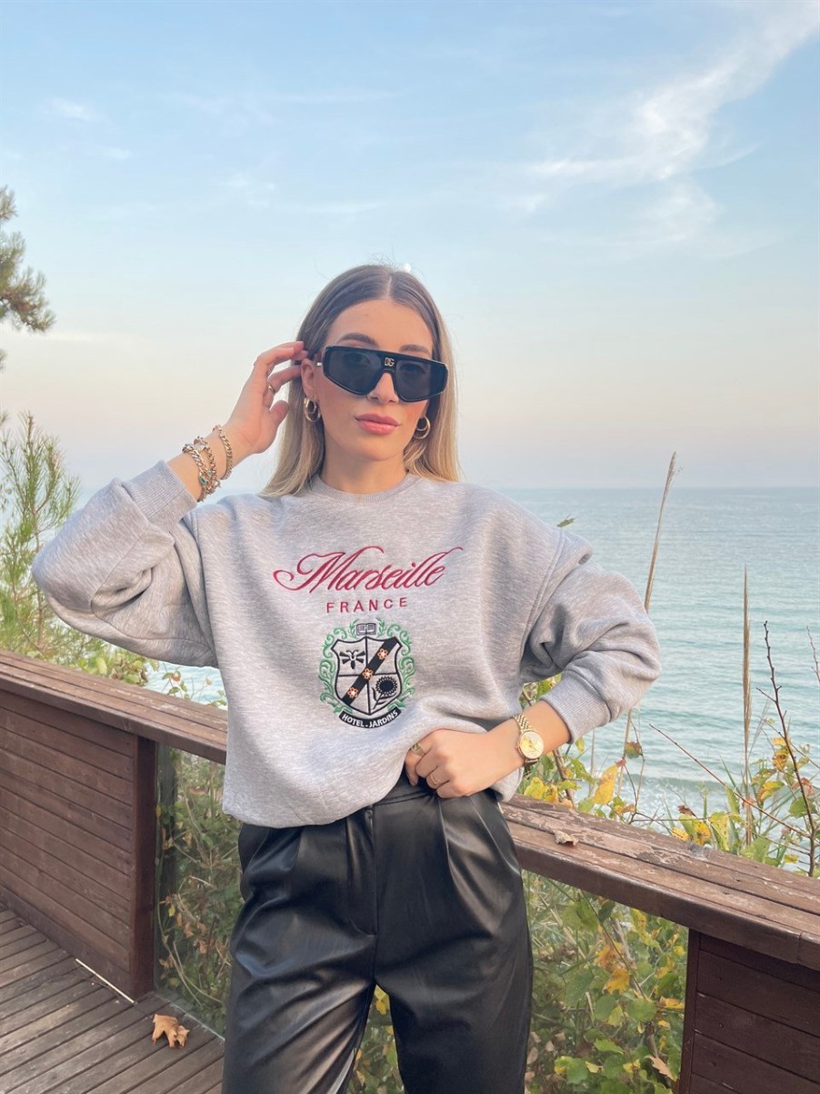 Sweatshirt | cksisters Gri Nakis Schweis