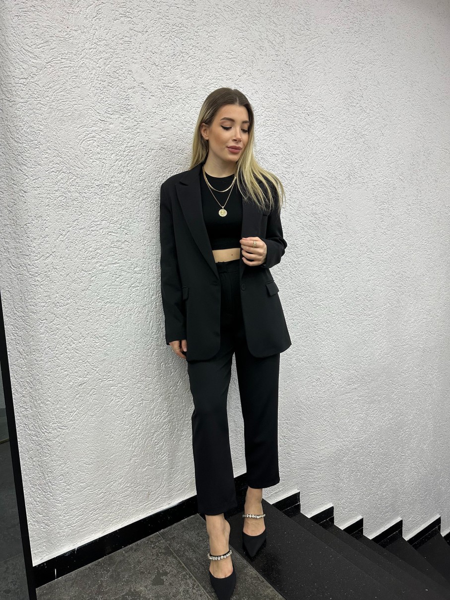 Satz | cksisters Siyah Blazer-Pantolon Ikili Takim