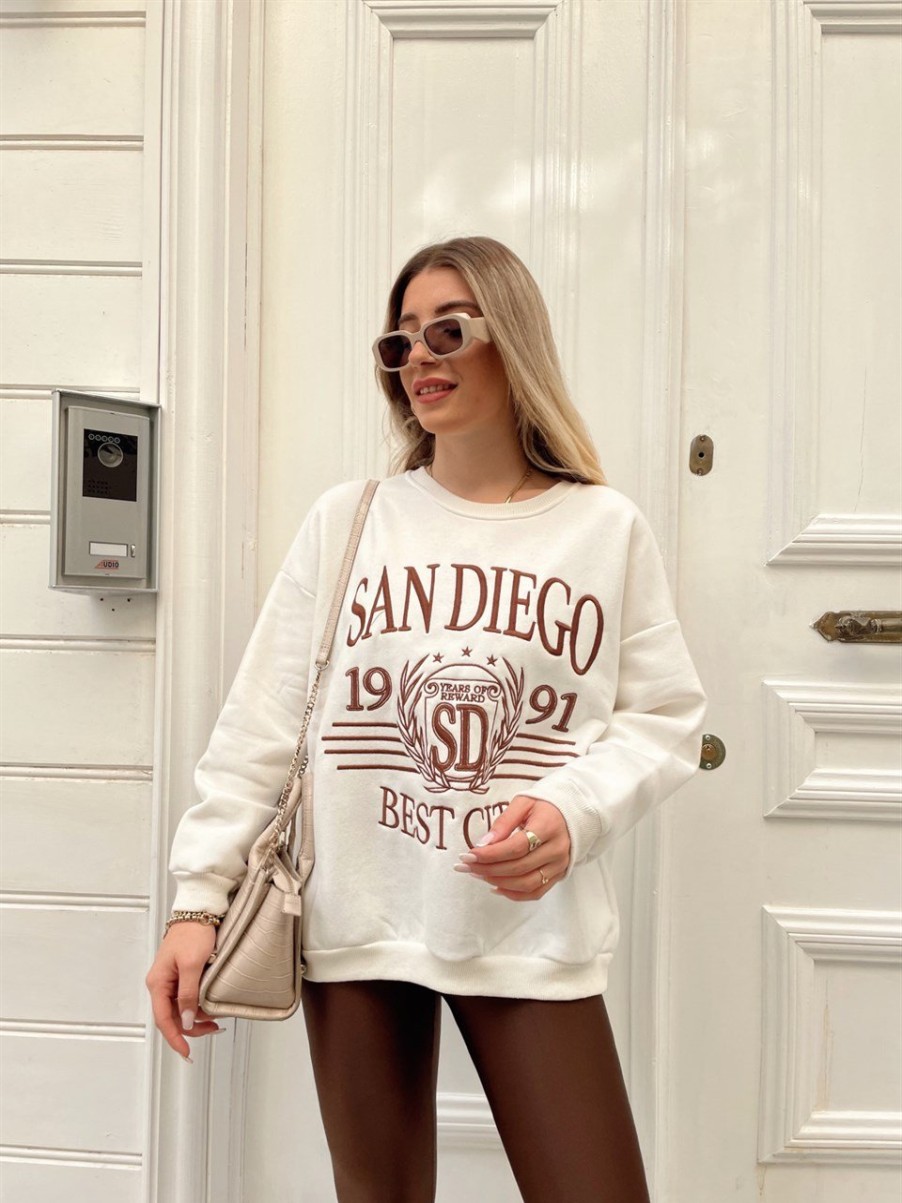 Sweatshirt | cksisters Beyaz Sandiego Sweatshirt