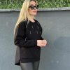 Sweatshirt | cksisters Schwarzes Hemd Mit Detailliertem, Mit Steinen Besticktem Design