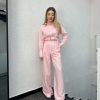 Satz | cksisters Pembe Cizgili Crop Gomlekli Ikili Takim