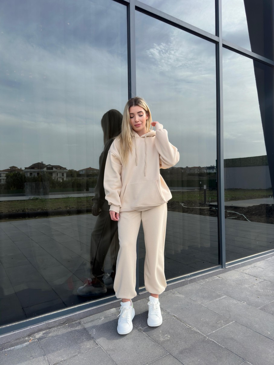 Satz | cksisters Bej Sardonlu Oversize-Sweatshirt Takim