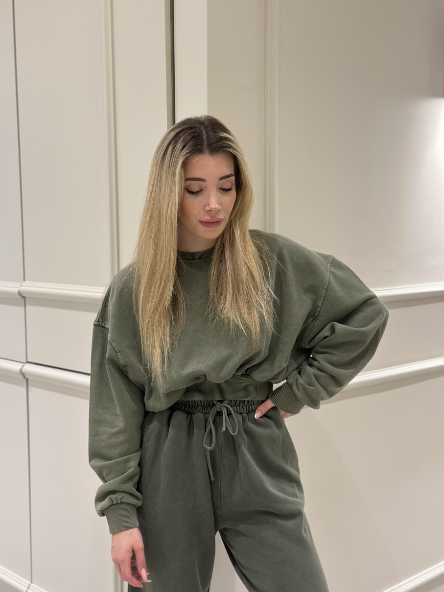 Satz | cksisters Doppeltes Set In Khaki-Acid-Waschung