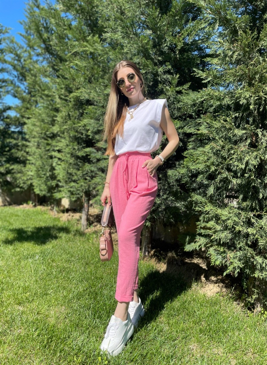 Hose | cksisters Pembe Keten Pantolon