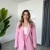 Jacke | cksisters Rosa Gestreifte Blazerjacke